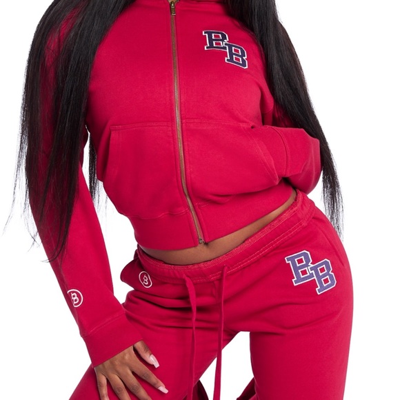 body by raven tracy Red BB Logo Tracksuit